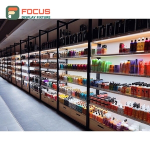 Vitrine de présentation de perruques sur mesure avec porte en verre, tiroir verrouillable et étagères multi-niveaux pour extensions capillaires - Product Image 6