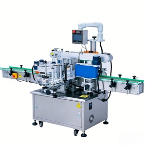 Machine d'étiquetage automatique verticale pour bouteilles rondes, double face (avant et arrière), pour bouteilles cosmétiques plates et bouteilles de gel douche - Product Image 1