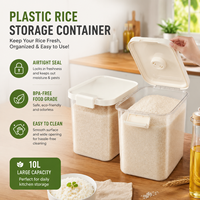Genuine Plastic Rice Storage Container Home Use Insect-Proof Moisture-Proof Sealed Large 20-Pound Rice Box Grain Flour