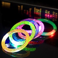 Bracelet lumineux LED en acrylique à bulles, clignotant, pour raves, concerts, fêtes, cadeaux, enfants, adultes, marchés nocturnes, jouets