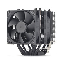 Pendingin CPU Udara Dual Tower 6 Heat Pipe ARGB Hitam (V2) 120mm dengan Bantalan Hidrolik untuk LGA 1150 1151 1155 1200 1700 1851