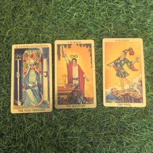 بيع بالجملة مخصص رقائق الذهب اللغة الإنجليزية والإسبانية التارو PVC ESPANOL التارو مع دليل - Product Image 1