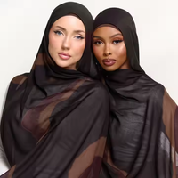 Nieuwe trend lichtgewicht modal hijab voor moslimvrouwen, ademende bloemenprint sjaal, zacht en geweven tie-dye stijl
