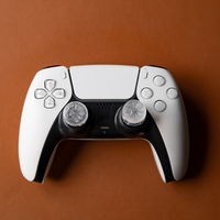Manchettes de pouce en silicone transparent EDITION Performance FPS pour manette PS5 PS4, capuchons de joystick à texture diamantée pour un gain de hauteur