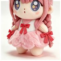 Peluche personnalisée en forme de chat rose avec oreilles, certifiée CE ASTM, faible MOQ, vente en gros d'usine, haute qualité, style dessin animé Kawaii