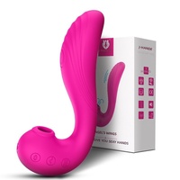 Vibrateur à succion à quatre fonctions, autonomie extra-longue, 5 vitesses de succion, 10 niveaux de vibration ; Point G