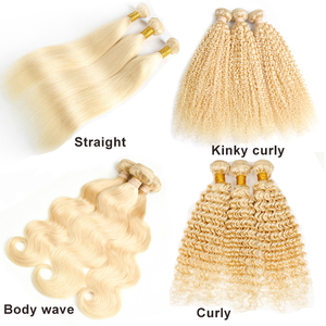 Lớp Biểu Bì Phù Hợp Tự Nhiên Pre Plucked Ấn Độ Brazil Trinh Nữ Tóc Con Người 1b 613 Kín Ren Đóng Cửa Và Bó Tóc Vàng Với Phía Trước - Product Image 5