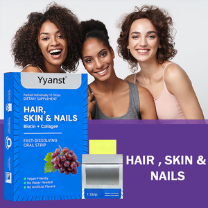 โรงงานผลิตแผ่นอมบำรุงผมและเล็บสูตรวีแกนเพื่อสุขภาพ ลดเลือนริ้วรอย ผิวกระจ่างใส ด้วยไบโอตินและคอลลาเจน ราคาโรงงาน (OEM/ODM) - Product Image 3