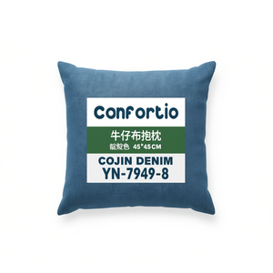 Cuscino in Denim Grigio-Blu 45*45, Cojin per Seduta e Cuscino Decorativo - Product Image 2