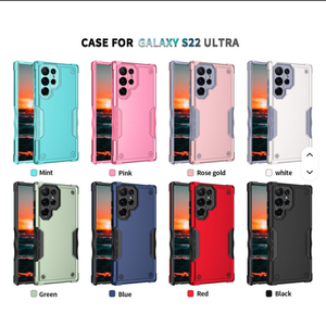 Pour Samsung Galaxy S25 Ultra S21 <span class=keywords><strong>Plus</strong></span> <span class=keywords><strong>S20</strong></span> <span class=keywords><strong>FE</strong></span> <span class=keywords><strong>5G</strong></span> S22 S23 S24 S23FE Coque de protection anti-chute deux-en-un Style simple - Product Image 5