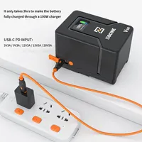 Batterie V-Mount Mini ZGCINE ZG-V160 V160 9600mAh 142Wh avec double sortie D-Tap et USB-C PD pour appareil photo reflex numérique