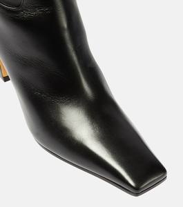 Sonbahar kış seksi kadınlar gerçek deri uyluk yüksek çizmeler moda parti ayakkabıları zarif bayan yüksek topuk diz çizme üzerinde büyük boy 46 - Product Image 6