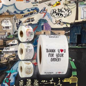 New 1.5 Inch 500-Piece Round 4-Color Bronzing Rose Gold Adhesive Sticker for Candle & Craft Decorative Use Made From <b>Vinyl</b> - Product Image 3