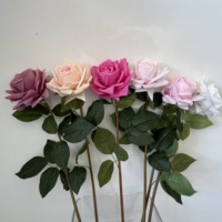 CM-DC057 Op voorraad Hoge Kwaliteit Lange Steel Roos Nude Roze Roos Real Touch Bloemen Voor Huis Bruiloft Feest Decoratie