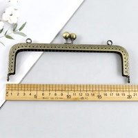Meetee BF075 20cm Accessoire de sac DIY, cadre de sac à main en alliage de zinc, carré, à embossage, fermoir décoratif pour portefeuille