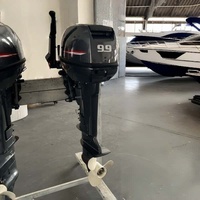 Moteur hors-bord 4 temps 9,9 CV à fonctionnement silencieux, faible consommation de carburant, 212 cm³, moteur marin à essence avec commande par timon