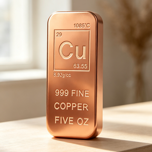 Offre Spéciale : Barre de Cuivre Pur à 99,9 %, 5 Oz, Forme Carrée Solide, Lingot Métallique pour Décoration et Collection - Product Image 3