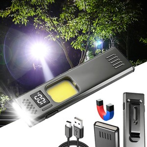 EDC Portable COB Flashlight <b>Rechargeable</b> Magnetic Clip <b>Work</b> <b>Light</b> Ultra Thin <b>LED</b> High Intensity Outdoor Use - Product Image 2