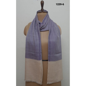 Linen Self <b>Check</b> Floral <b>Scarf</b> Long Length Quick Dry & Lightweight Anti-Bacterial All Seasons - Product Image 1