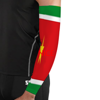 Manchon de bras personnalisé avec drapeau national de la Guadeloupe, couvre-bras élastique pour le cyclisme, la pêche, la randonnée, l'école, le quotidien et les trajets en ville