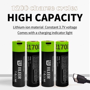IILEER 21700 18500mWh Baterías Recargables de Iones de Litio Cilíndricas de Alta Capacidad 3.7V 5000mAh 1200 Ciclos 3.7V 18500mWh - Product Image 5