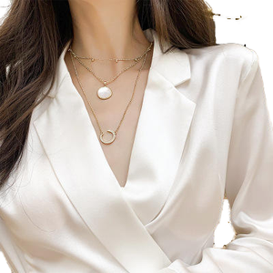 HOVANCI, Super Septiembre, diseño creativo, collares multicapa, colgante <span class=keywords><strong>de</strong></span> Luna CZ <span class=keywords><strong>brillante</strong></span> geométrico <span class=keywords><strong>con</strong></span> <span class=keywords><strong>cadena</strong></span> redonda <span class=keywords><strong>de</strong></span> circón <span class=keywords><strong>de</strong></span> ópalo <span class=keywords><strong>blanco</strong></span> - Product Image 1