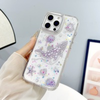 Coque de téléphone de marque OppoTransparent Crystal Diamond Anti Drop Soft Case Modèles féminins Couverture arrière mobile pour iPhone Samsung Series