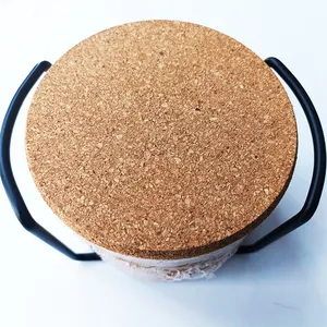 15" Cork Placemat For Kitchen Hot Plate Coaster Pads High Heat Pot Pat Heat Food Rack Natural Plants Die Cut Cork Mat