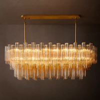 Lustre moderne de luxe haut de gamme, lampe suspendue pour plafond haut, décoration pour salon, salle à manger, maison, luminaire suspendu en verre