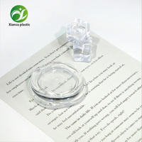 Boîte à poudre de blush ronde transparente de style minimaliste portable, boîte cosmétique en plastique vide personnalisée en gros