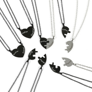 Nuova Collana con Ciondolo a Cuore in Acciaio Inossidabile Bianco <span class=keywords><strong>e</strong></span> Nero per <span class=keywords><strong>Padre</strong></span> <span class=keywords><strong>e</strong></span> <span class=keywords><strong>Figlia</strong></span>/Madre <span class=keywords><strong>e</strong></span> Figlio/S fratelli 2026 - Product Image 2