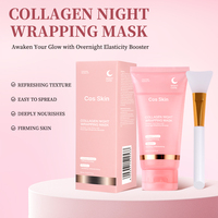 Masque de Soin Visage Hydratant Anti-Âge et Anti-Rides au Collagène, Masque Facial Nuit Peel-Off à Marque Blanche