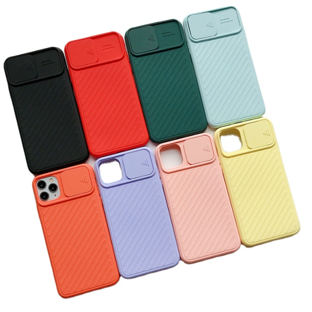 Sublimation Anti Shock With Camera Lens Protection Phone Cover Sliding Silicone Phone Case for iPhone 12 12 Pro Max Mini