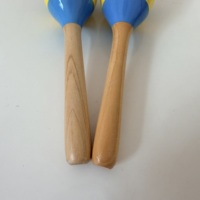 Orff Percussion Musical Instrument Accessories Christmas Colored Wooden Maracas for Music Enlightenment Education Celebrate