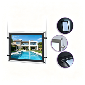 Crystal Led Acrylic Light <b>Box</b>-Eco-friendly High Brightness Customizable Color Window Hanging Advertising Display - Product Image 1