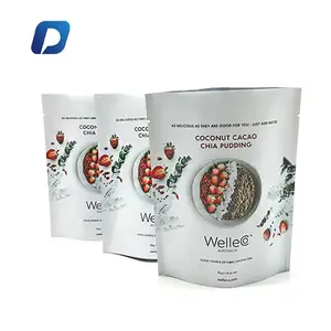 Custom Printing Soft Touch Stand Up Corn Organic Flax Vegetable Chia Seeds Recyclable Plastic Packaging Bag