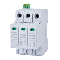 Dispositif de protection contre les surtensions VOZWEI VPD1500-40 3P 3 pôles T1+T2 DC 1500V DC1500V 40kA 20kA SPD pour système solaire, panneau photovoltaïque