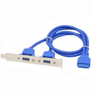 สายต่อขยาย USB 3.0 แบบสองพอร์ต 20 พิน สำหรับเมนบอร์ดไปยังช่อง I/O ด้านหลัง เพื่อเพิ่มพื้นที่ใช้งานข้อมูลสำหรับเคสคอมพิวเตอร์ - Product Image 4