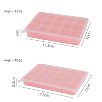 Moule à glaçons en silicone très vendu, bac à glaçons en silicone avec couvercles en silicone