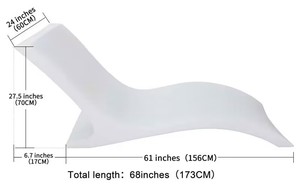 Wholesale Outdoor Beach Underwater Lounger <strong>Pool</strong> <strong>Lounge</strong> Chairs Plastic Swimming <strong>Pool</strong> Chair for Hotel - Product Image 3