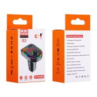 Großhandel S2 Kabelloser Auto-BT-5.0-FM-Transmitter Radioempfänger PD-Autoladegerät MP3-Auto-Audio-Musikadapter 2 USB-Anschlüsse
