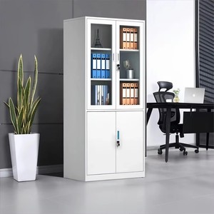 Armoire de rangement en métal de haute qualité avec portes, étagères réglables, armoire à dossiers en acier verrouillable pour l'école, la maison, le bureau - Product Image 6