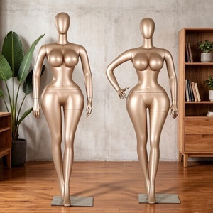 Mannequin <span class=keywords><strong>femme</strong></span> <span class=keywords><strong>grande</strong></span> <span class=keywords><strong>taille</strong></span> rose champagne, <span class=keywords><strong>taille</strong></span> fine, poitrine et fessiers généreux, corps entier en fibre de verre, pour présentoirs - Product Image 6