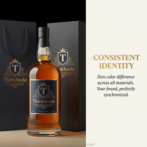 Caja de Regalo para Vino en Forma de Libro de Lujo Azul Medianoche, Cierre Magnético, Forro Radiante en Oro Rosa, para Regalos de Aniversario VIP de Alto Nivel - Product Image 5