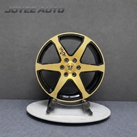 Jantes en alliage forgé sur mesure, 1 pièce, face usinée or, noires, 5 branches, 18, 19, 20, 21 pouces, 5x112, 5x114.3, 5x120 pour voitures de luxe