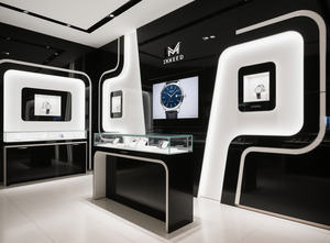 Sang trọng cổ tay Watch Showcase tùy chỉnh cửa hàng đồng hồ hiển thị bằng gỗ trường hợp - Product Image 2