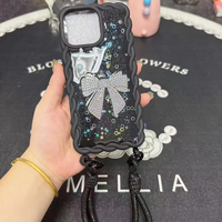 Étuis de téléphone portable BAILI Factory pour filles, à la mode, colorés, en résine torsadée, avec un nœud en forme de cœur en diamant, pour Infinix Hot60
