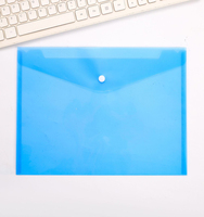 Offres Spéciales portefeuilles de poche en plastique avec logo personnalisé école dossier A4 clair PP enveloppe fichier Document sac avec bouton dossiers