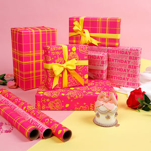 Factory Wholesale 80g Christmas Custom Luxury Gift <b>Wrap</b> <b>Paper</b> 43*300cm Wrapping <b>Paper</b> for Packaging - Product Image 1