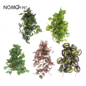 NOMOY PET PET rettili piante terrario appesa viti foglie artificiali rettile nascondere leopardo <span class=keywords><strong>geco</strong></span> Tank accessori - Product Image 2